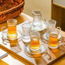 Axyaa Glass Coffee Cup Dish Set - Elegant European High-end Design