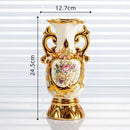 Axyaa Gold Ceramic Vase: Retro High-End Home Decor & Wedding Decoration