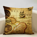 Nautical Compass Cushion Cover for Home, Office, Cafe & Car Decor - Axyaa Brand