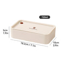 Axyaa Divided Microwave-Heatable Bento Lunch Box with Lid, Stackable for Kids & Students