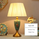 Axyaa Ceramic LED Floor Lamp with Flower Bird Design - American Style Living Room Decoration
