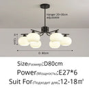 Axyaa Nordic Glass LED Pendant Lights for Home Decor and Interior Lighting