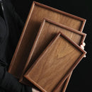 Axyaa Solid Wood Tea Tray - Elegant Snack Tray for Living Room & Dining Table