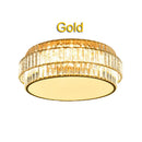 Axyaa Crystal LED Ceiling Lamp Round Square Minimalist Modern Indoor Lighting