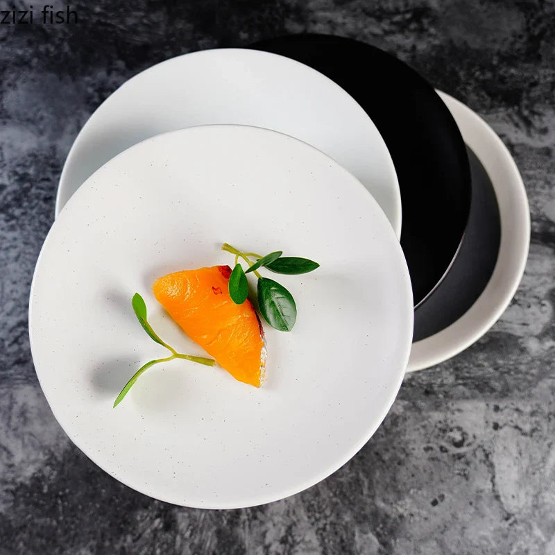 Axya Ceramic Sashimi Plate Set - Special Restaurant Dish Tray for Pasta, Appetizer, Snack