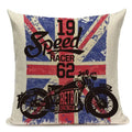Axyaa Union Jack American Flag Throw Pillow Cases 45x45cm Square Top King Size