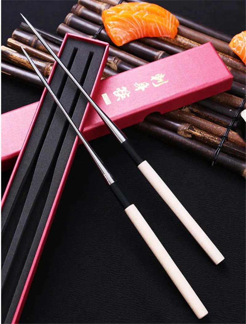Axya Pointed Chopsticks Set for Sushi, Sashimi, Korean BBQ & More