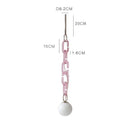 Axyaa Modern Glass Chain Chandelier Swagged Hanging Light Colorful Suspension Luminaire