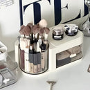 Axyaa 360° Rotating Makeup Organizer with Drawer, Vanity Jewelry Box and Brush Holder