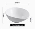Axyaa 8.5-inch Slanted Salad Bowl & Fruit Plate Ceramic Soup Bowl