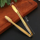 Axyaa Stainless Steel Smart Grill Tongs Gold/Silver Meat Clip for BBQ Cooking