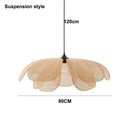 Axyaa Woven Rattan LED Chandelier Pendant Lamp for Home Decor Lighting