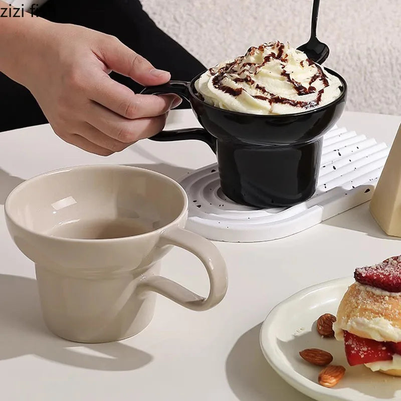 Axya Ceramic Handle Mug Set for Couples