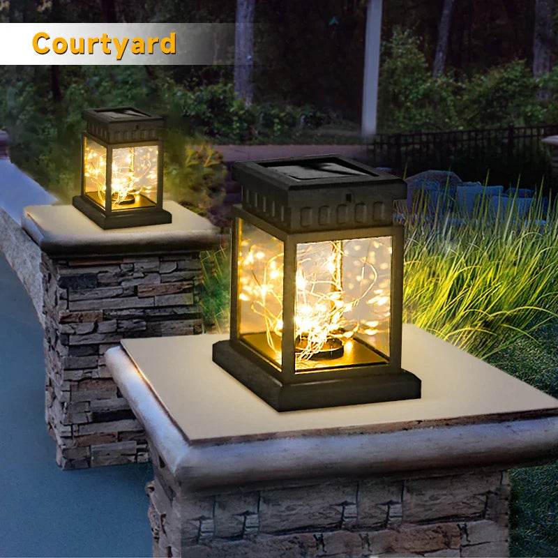 Axyaa Solar Lantern Light: Waterproof LED Hanging Lamp for Outdoor Garden Decor