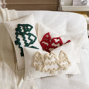 Embroidered Christmas Tree Cushions Cover - Axyaa Branded Festive Pillowcase