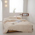 Axyaa Japanese Grid Duvet Cover, Single Quilt 150*200cm, Queen Size, Washed Cotton