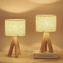 Axyaa Nordic Modern Art Desk Lamp Fabric Bedside Light for Bedroom Study