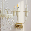 Rustic Crystal Chandelier Wall Lamp by Axyaa: Princess Room Candle Hanging Light