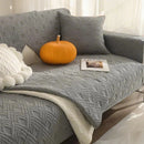 Axyaa Washed Cotton Sofa Cushion Set - Solid Color All Season Universal Sofa Cover