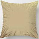 Axyaa Gold Geometric Flow Elements Pillow Case Cover Home Decor Accessories