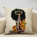 Axyaa Fashion Girl Cushion Cover: Living Room Sofa Pillow Case 45x45cm