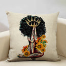 Axyaa Fashion Girl Cushion Cover: Living Room Sofa Pillow Case 45x45cm