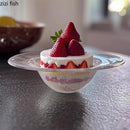 Axyaa Glass Straw Hat Plate Set - Molecular Cooking Tableware