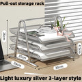 Axyaa Multi-layer Metal Mesh File Tray, Drawer-style Document Holder for Office Desk