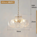 Axyaa Nordic Glass Chandelier LED Medieval Retro American French Style Home Decor