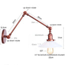 Axyaa Vintage Loft LED Wall Light Fixture Indoor Industrial Glass Lamp