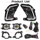Axyaa LED Daytime Running Fog Lights Headlights Turn Signal for Toyota Grand Highlander 2024-2025
