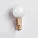 Axyaa Wabi Sabi Yellow Stone LED Wall Sconce: Simple Japanese Style for Home Decoration