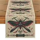 Axyaa Moth Skull Table Runner: Stylish Home Dining Decor & Party Essential