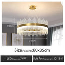 Axyaa Crystal Round Chandelier for Living Room, Bedroom, Dining Room