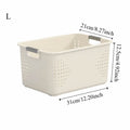 Axyaa Plastic Desktop Storage Basket Stackable Rack Hollow-out Design Multi-purpose Bin