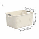 Axyaa Plastic Desktop Storage Basket Stackable Rack Hollow-out Design Multi-purpose Bin