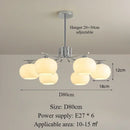 Axyaa Modern Cream Style LED Chandeliers for Home Decoration and Lighting.