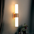 Axyaa Golden Metal Acrylic Wall Lamp for Living Room Bedroom Bathroom