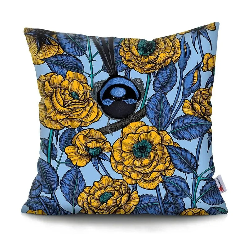 Axyaa Tropical Plant Parrot Decorative Pillow Cover - Flowers Sofa Cushion Case
