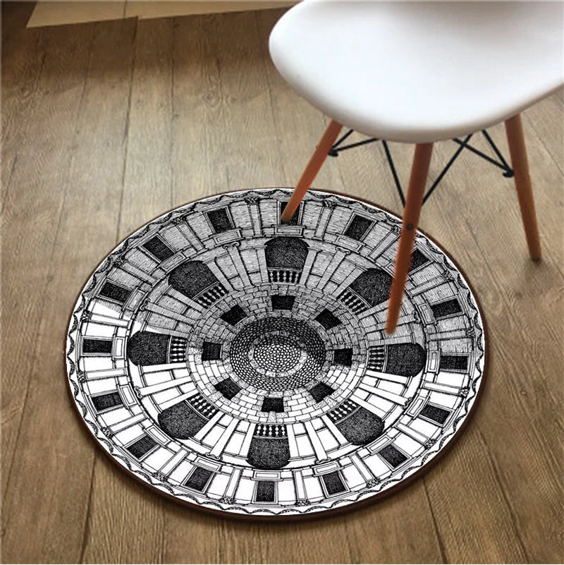 Axyaa Round Carpet Yoga Mat for Home Decor and Relaxation