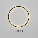 Axyaa Nordic LED Ring Wall Lamp, Modern Design for Bedroom, Living Room Lighting.