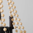 Axyaa Wooden Bead Pendant Light for Retro American Living Room, Hotel Corridor, and Bedroom