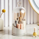 Axyaa Rotating Makeup Brush Holder with Lid and Organizer Container