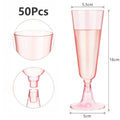 Axyaa Champagne Flutes: Disposable Clear Plastic Wine Glasses for Weddings & Parties