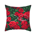 Axyaa Red Square Pillow Case for Home Décor