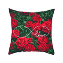 Axyaa Red Square Pillow Case for Home Décor