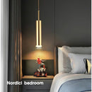 Axyaa Nordic Gold LED Pendant Chandeliers for Bedroom Living Room Dining Room