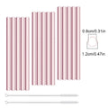 Axyaa Glass Straws Set for Boba Bubble Tea Smoothies Cocktails