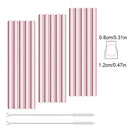 Axyaa Glass Straws Set for Boba Bubble Tea Smoothies Cocktails