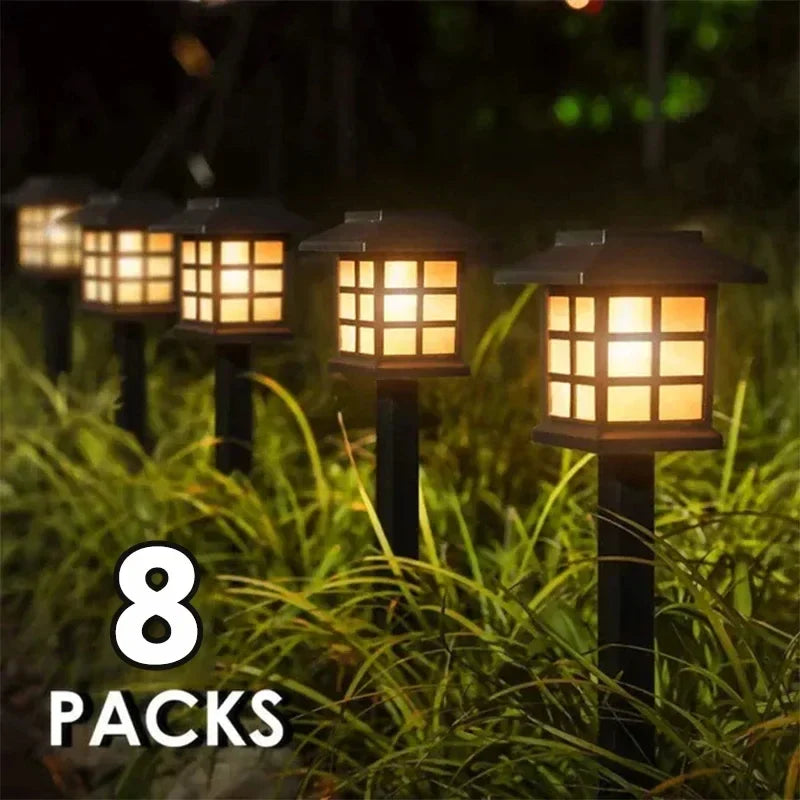 Axyaa Solar LED Pathway Lights - Bright Outdoor Waterproof Garden Decor for Landscape and Driveway